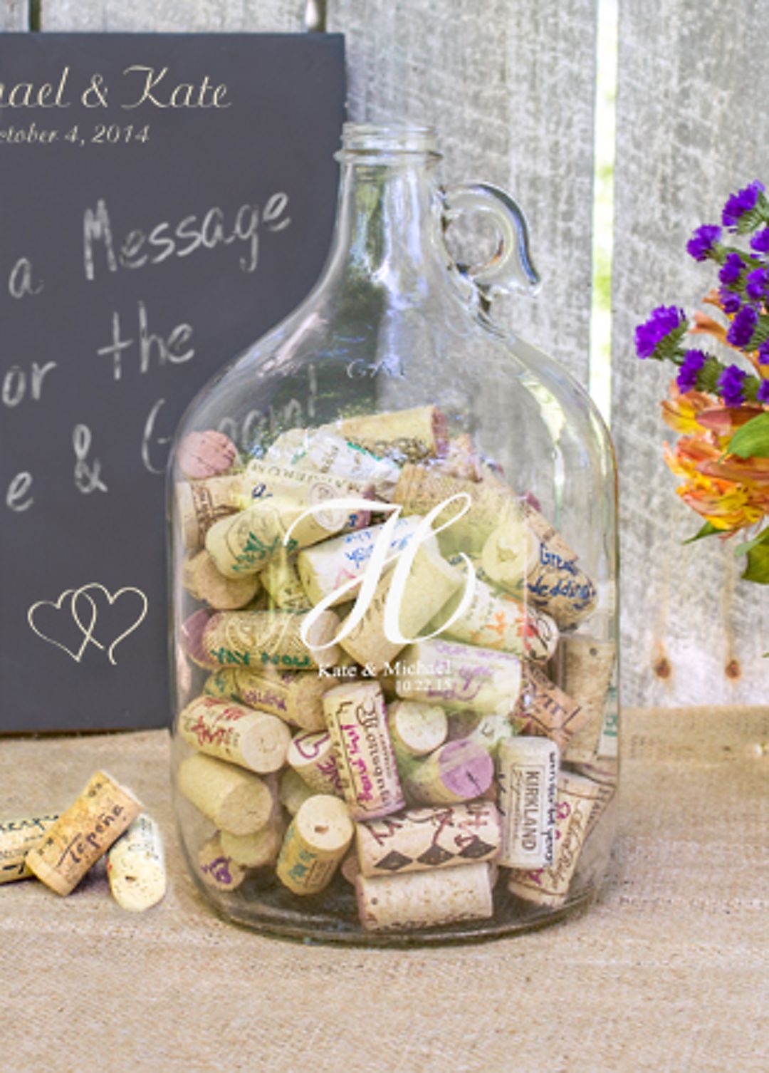 Personalized Wedding Wishes in a Bottle Guest Book Image 2