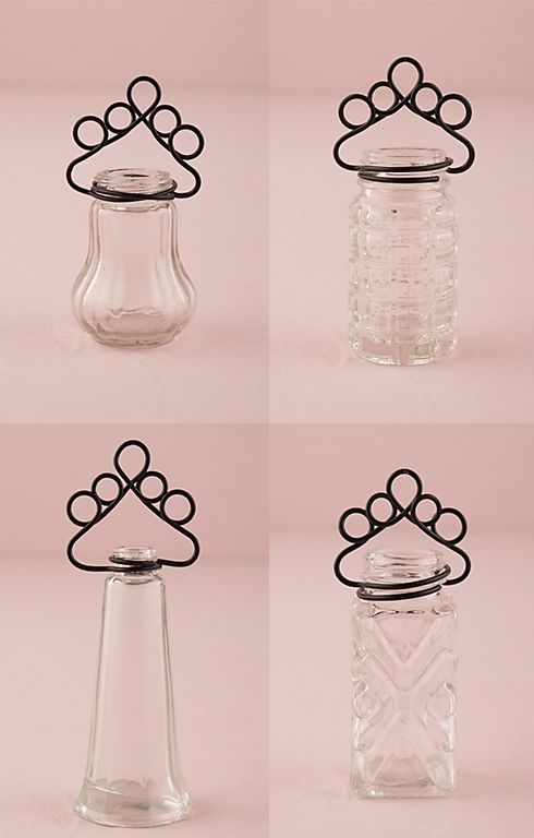 Assorted Glass Vase Stationery Holders Set of 4 Image 3