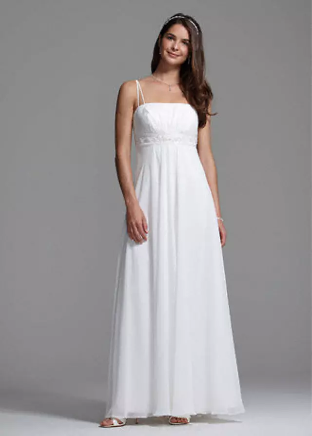 Spaghetti Strap Chiffon A-Line with Front Draping Image