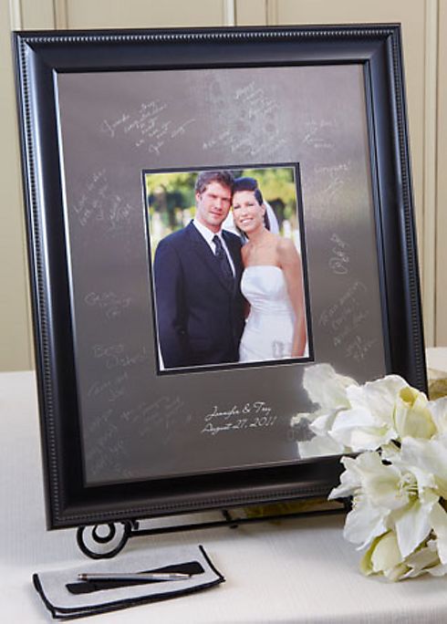 Personalized Signature Frame With Beaded Frame Image 1