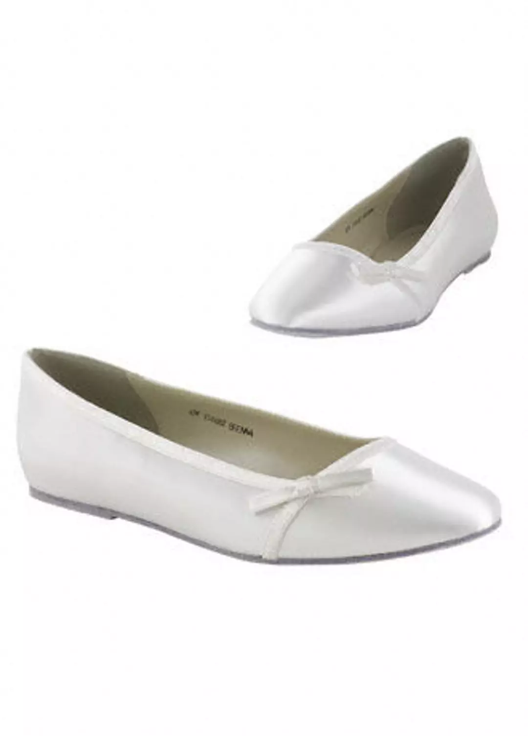 Dyeable ballet flat with bow Image
