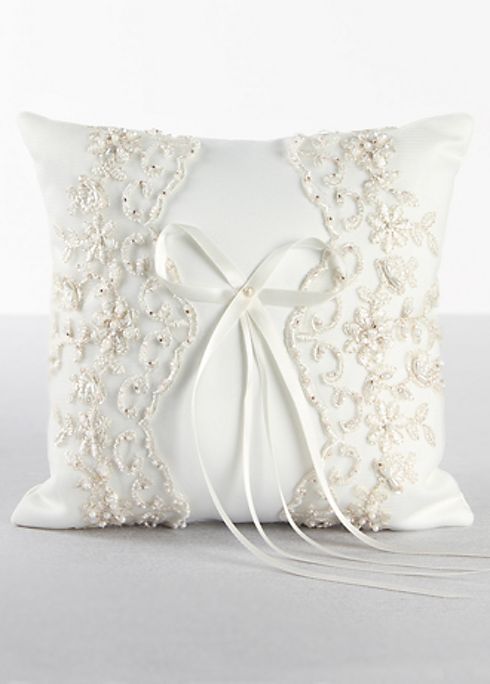 DB Exclusive Beaded Lace Ring Bearer Pillow Image