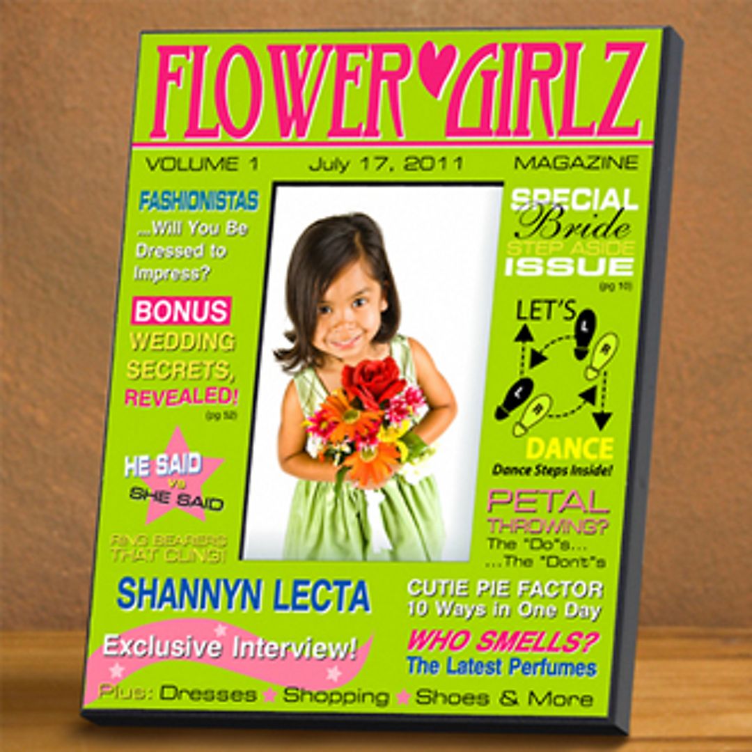 Personalized Flower Girl Magazine Frame Image 3