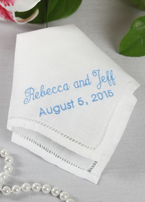 Exclusive Personalized Handkerchief Names and Date Image