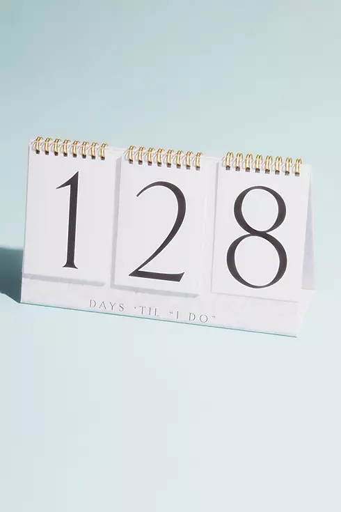 Days Til I Do Wedding Countdown Flip Calendar Image 1