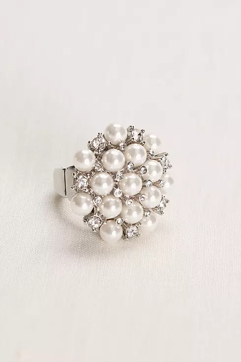 Pearl and Crystal Cluster Ring Image 1