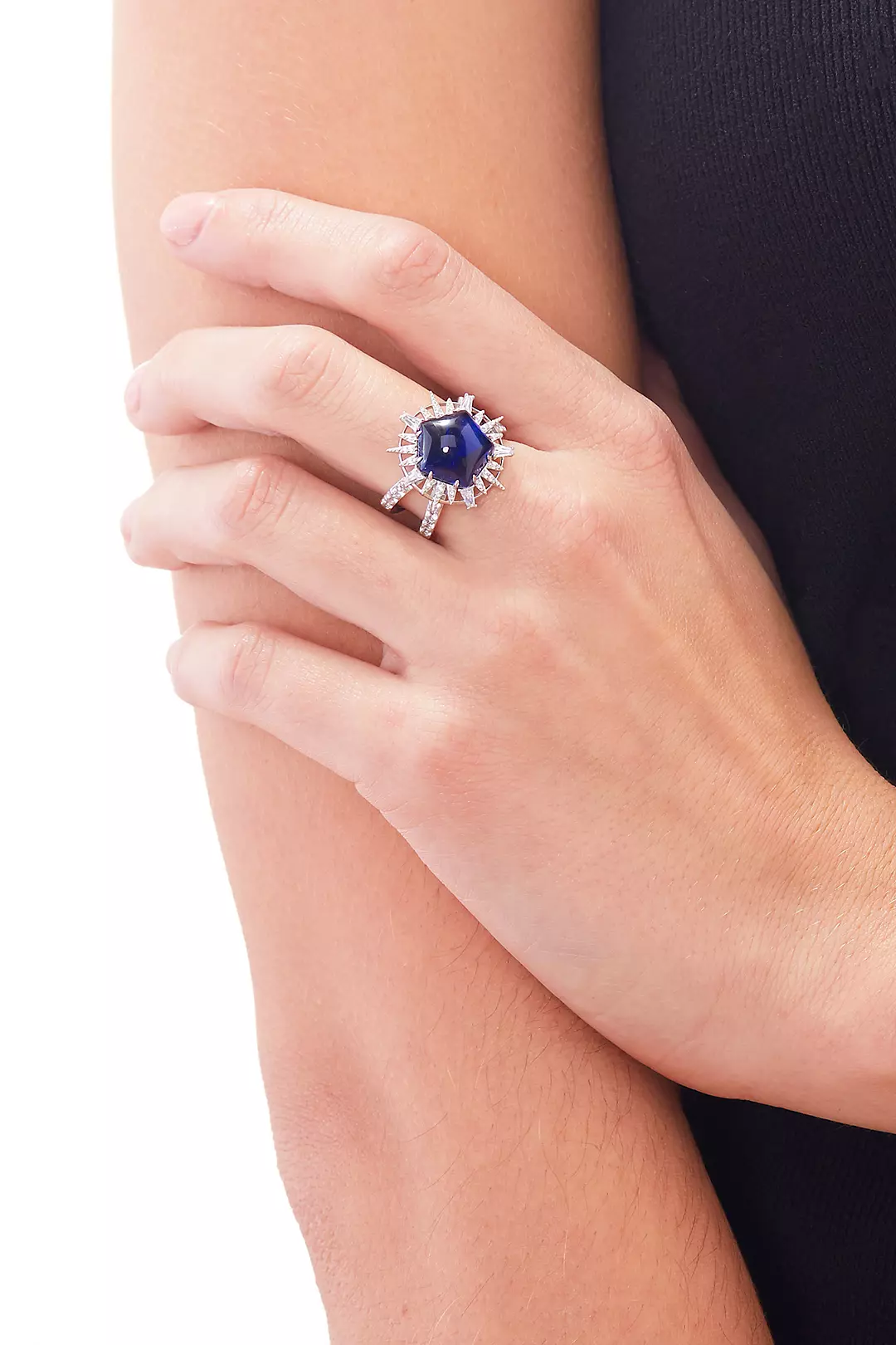 Faux Sapphire Cubic Zirconia Sterling Silver Ring | David's Faux Sapphire Cubic Zirconia Sterling Silver Ring | David's