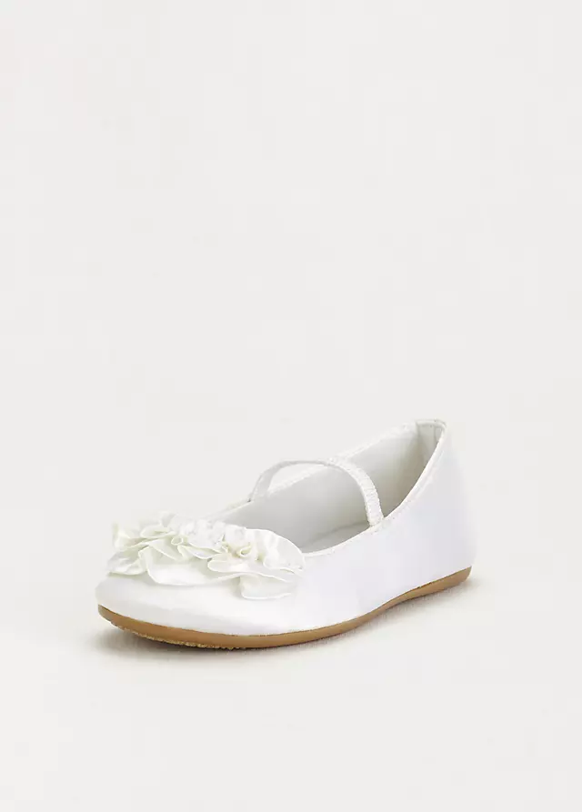 Flower Girl Ballet Flat with Ruffle Detail Image