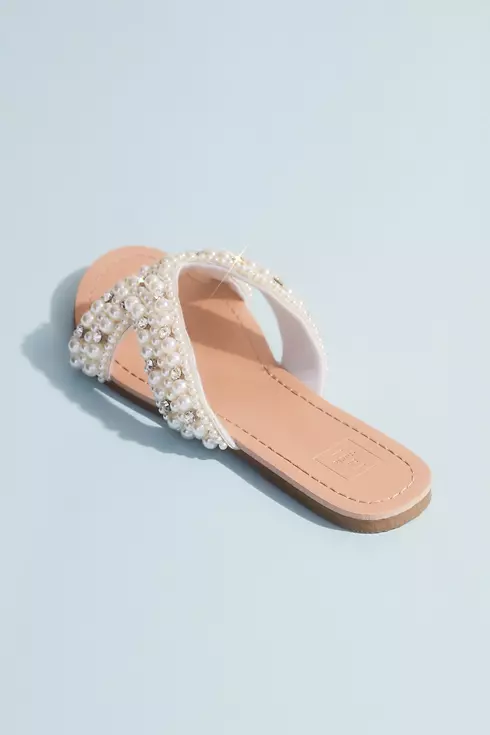 Pearl Beaded Cutout Slide Sandals Image 2
