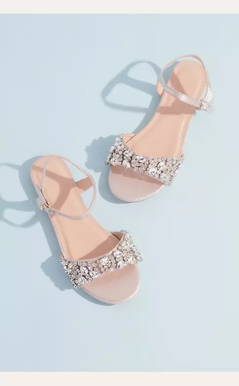 Shimmery Quarter-Strap Crystal Toe Sandals Image 4