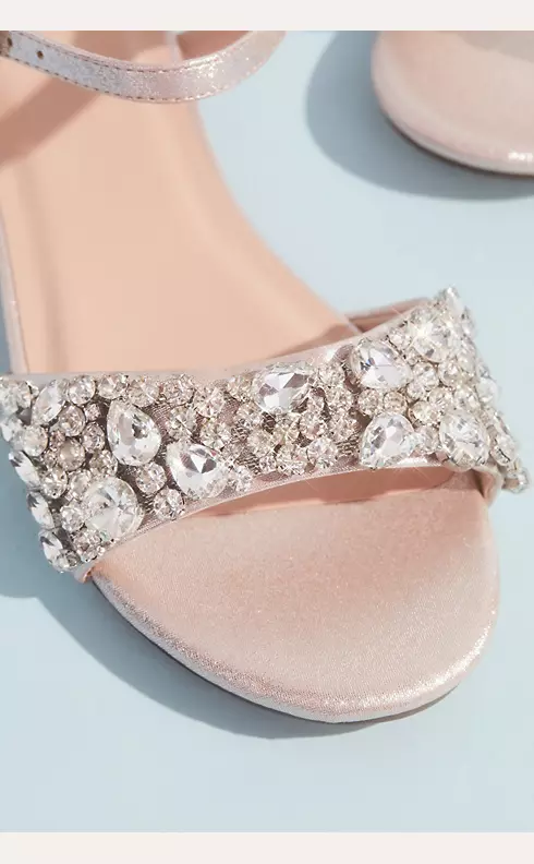 Shimmery Quarter-Strap Crystal Toe Sandals Image 3