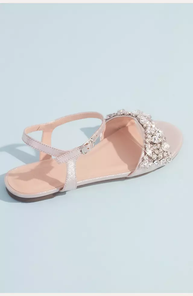Shimmery Quarter-Strap Crystal Toe Sandals Image 2