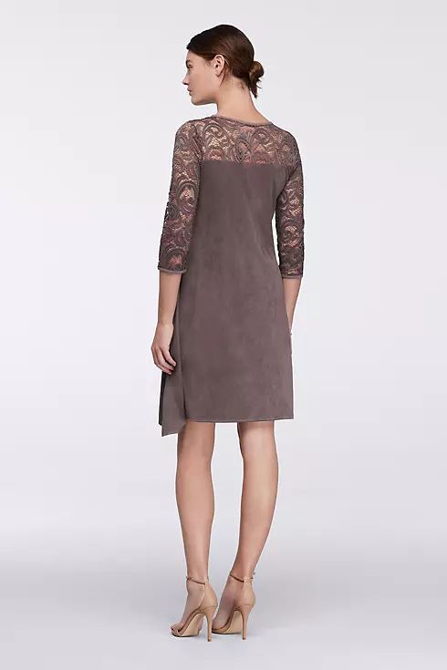 Lace and Faux-Suede Swing Dress Image 2