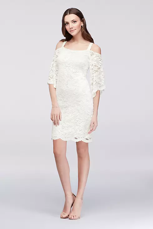 Cold-Shoulder Lace  Sheath Dress Image 1