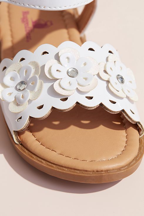 Girls Flower Cutout Sandals Image 3