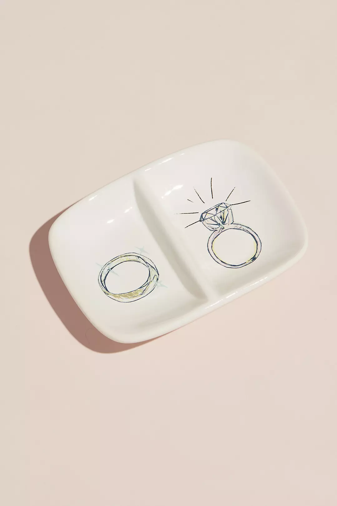 Ceramic His and Hers Wedding Ring Dish Image