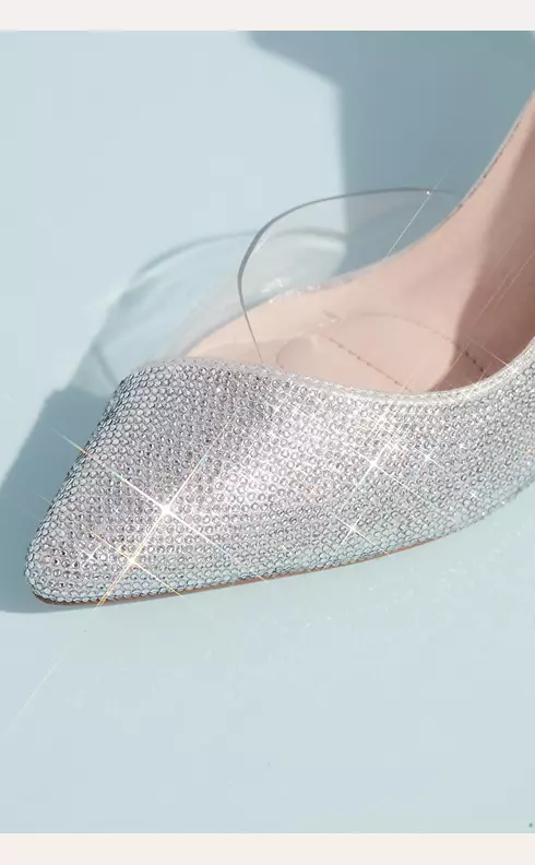 Tonal Crystal Pointed Toe Heels with Clear Detail Image 3