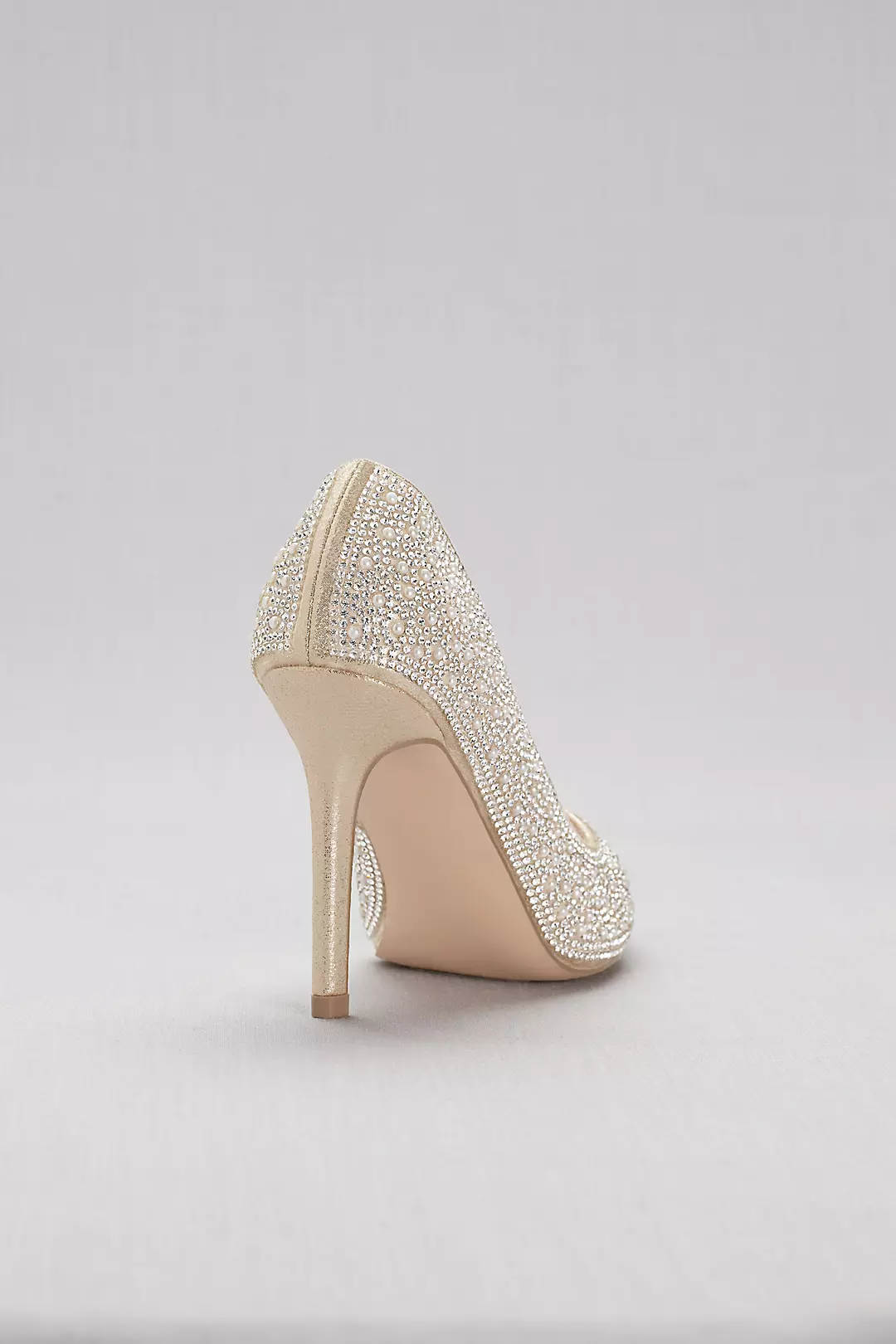 Pointed-Toe Pumps with Pearl and Crystal Detail Image 2