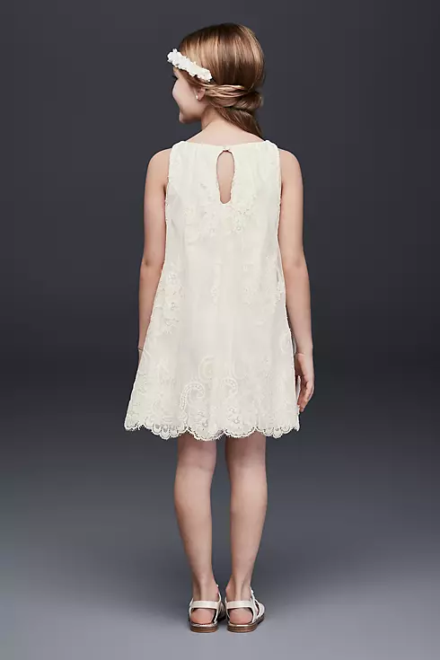 As-Is All Over Lace Dress with Scalloped Hem Image 2