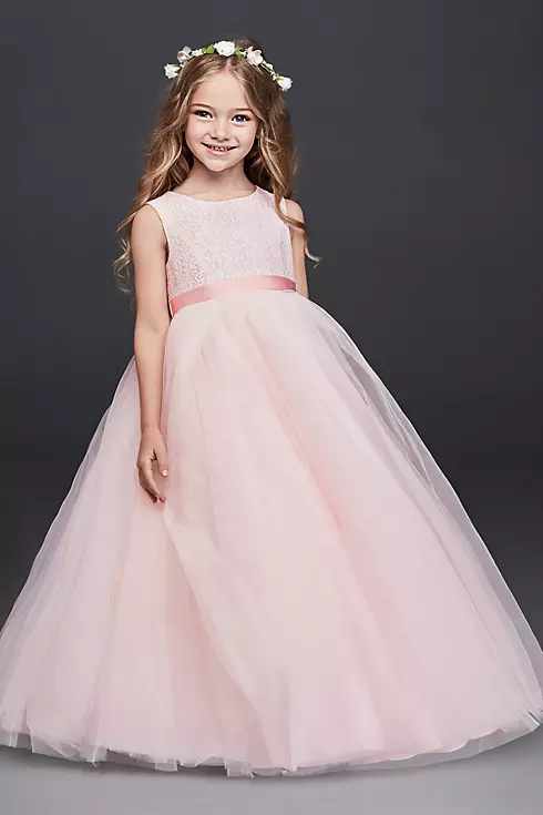 As-Is Ball Gown Flower Girl Dress with Cutout Image 2