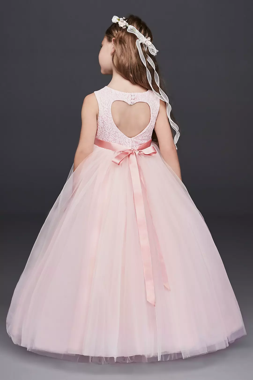 As-Is Ball Gown Flower Girl Dress with Cutout Image