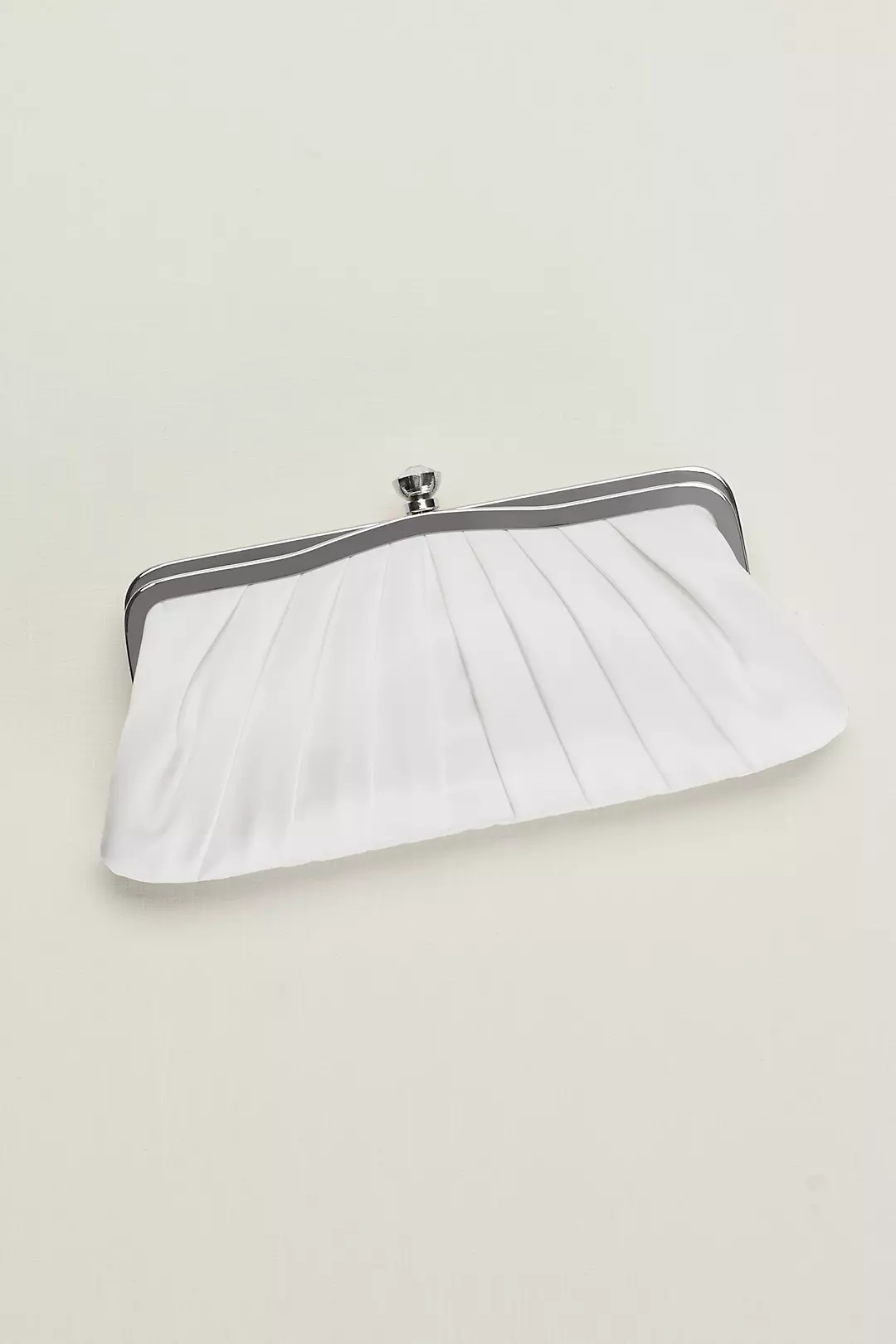 Vintage-Inspired Pleated Satin Clutch  Image