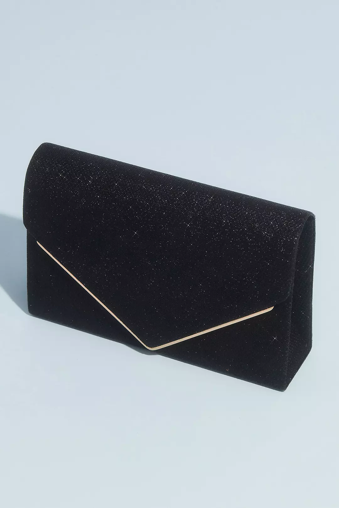 Glitter Knit Envelope Clutch with Metal Edge Image