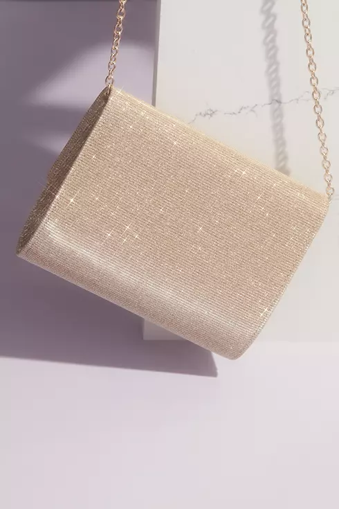 Glitter Knit Fold Clutch with Pave Crystal Clasp Image 2