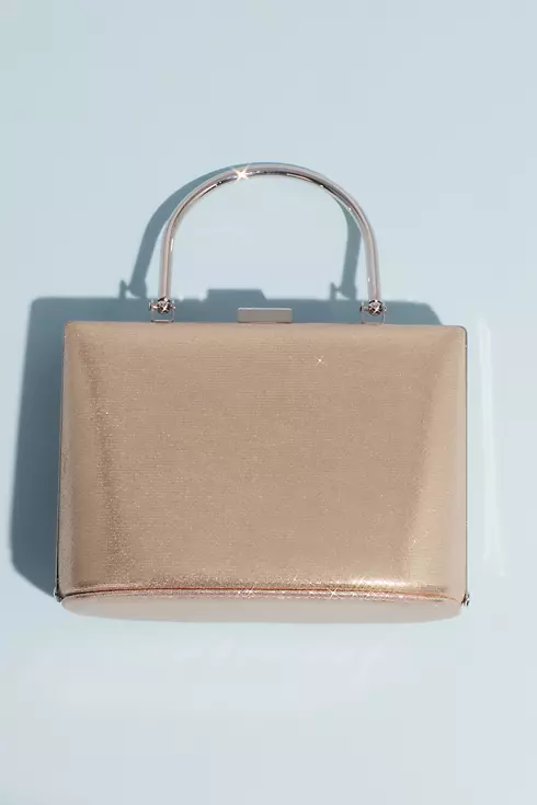 Metallic Crystal Hatch Bracelet Handle Handbag Image 2