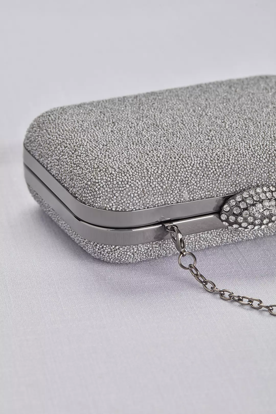 Glitter Minaudiere with Crystal Embellished Clasp Image 3
