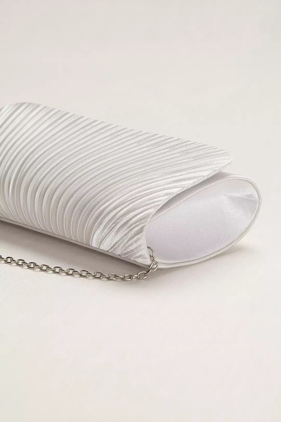 Satin Pleated Clutch Image 3