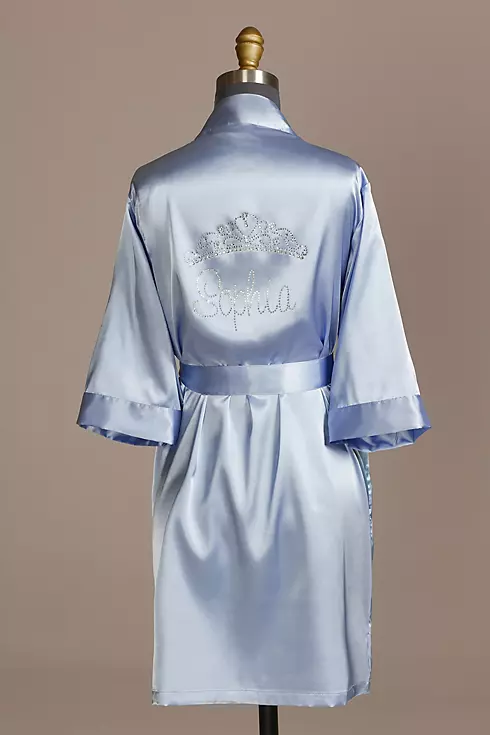Personalized Satin Quinceanera Robe with Tiara Image 1