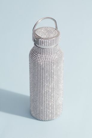 Crystal-Encrusted Stainless Steel Water Bottle