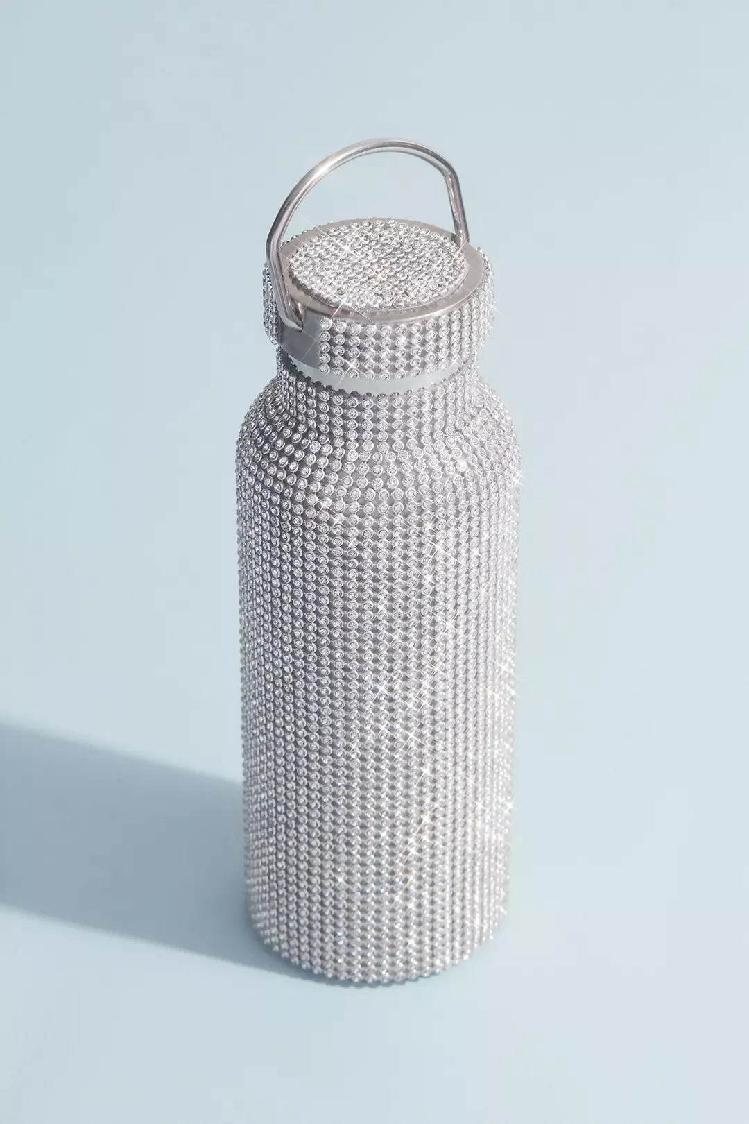 Crystal-Encrusted Stainless Steel Water Bottle Image