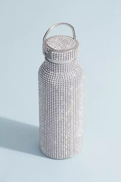 Crystal-Encrusted Stainless Steel Water Bottle Image 1