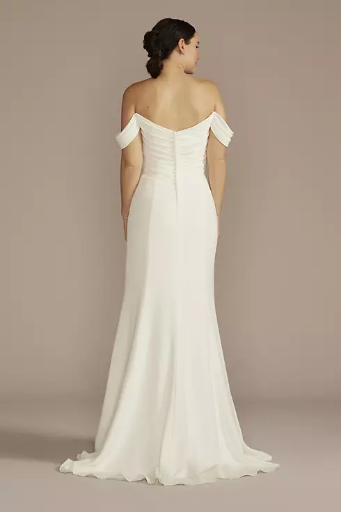 Recycled Crepe Swag Sleeve Wedding Dress Image 2