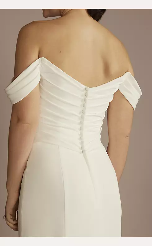 Recycled Crepe Swag Sleeve Wedding Dress Image 4