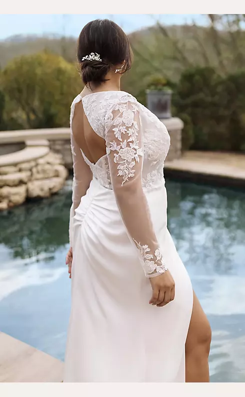 Recycled Lace Sheer Long Sleeve Wedding Dress