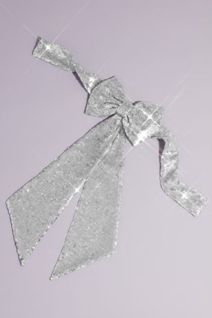 Allover Sequin Flower Girl Sash with Back Bow