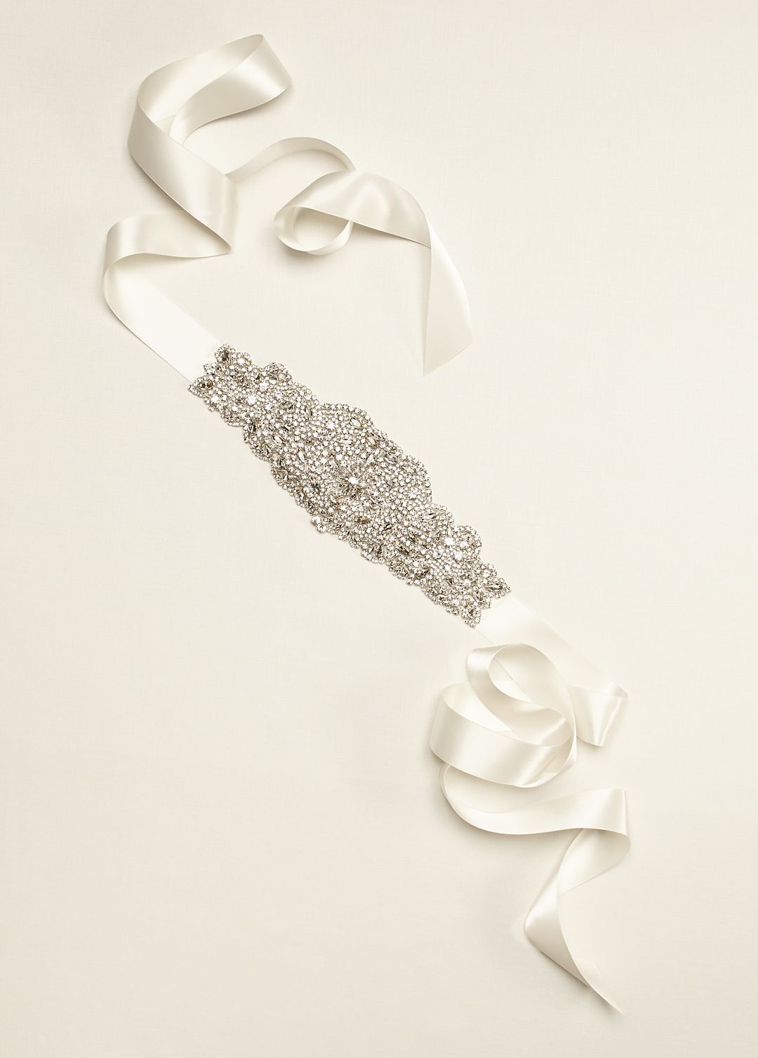 Sash Loop Infinity Loop Crystal Sash with Pearl Accents | David's Bridal