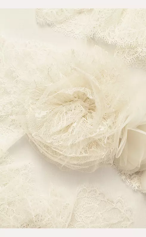 Lace Sash with 3D Organza Flower Image 2