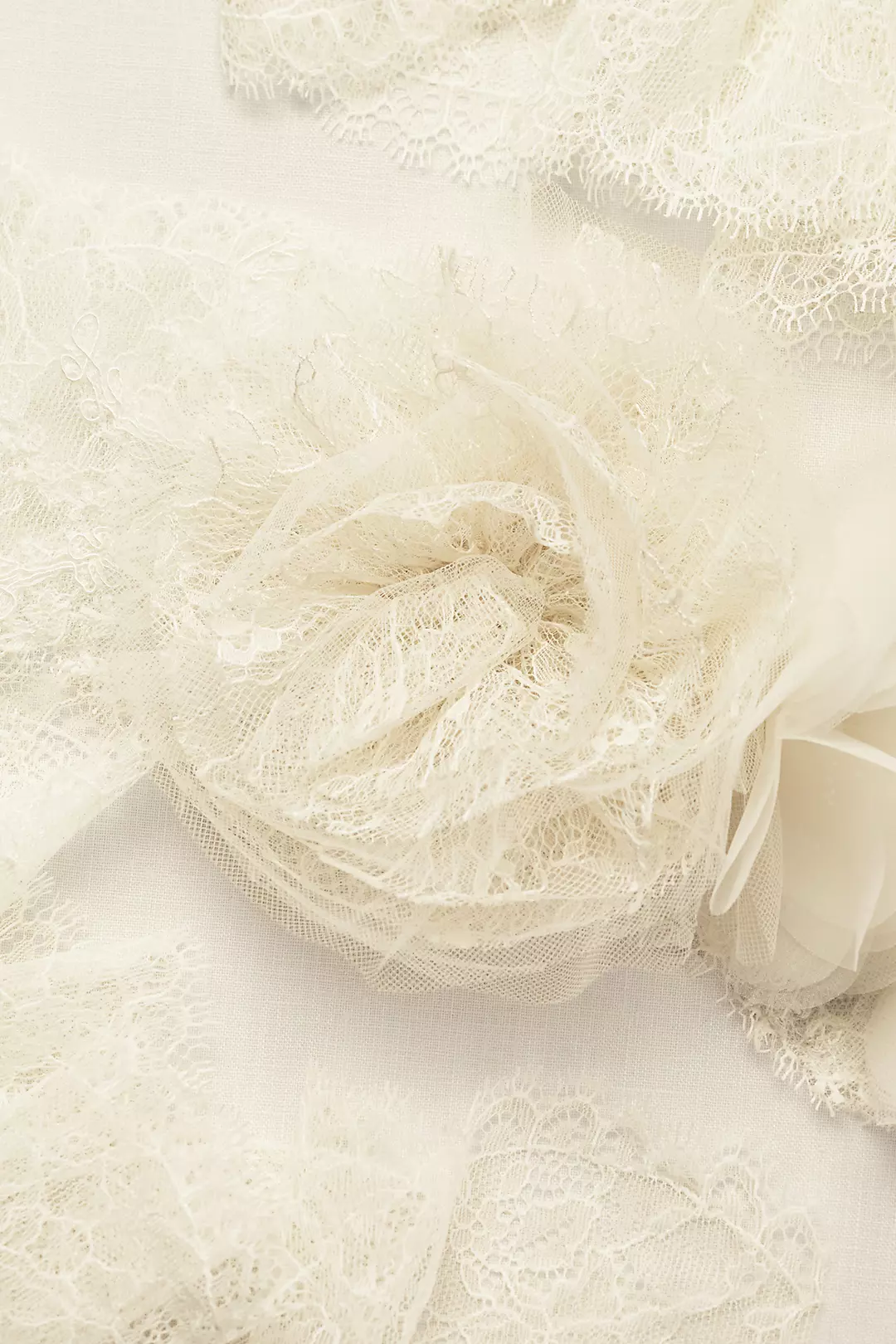 Lace Sash with 3D Organza Flower Image 2