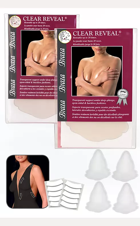 Braza Clear Reveal Adhesive Reusable Bra