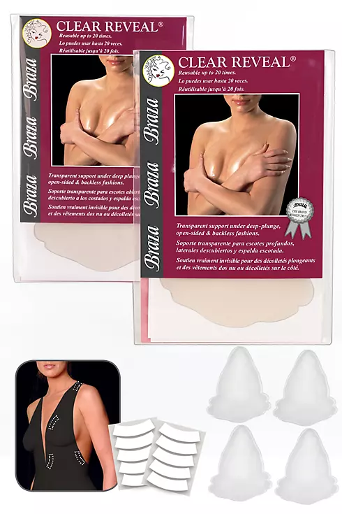 Braza Clear Reveal Adhesive Reusable Bra Image 2