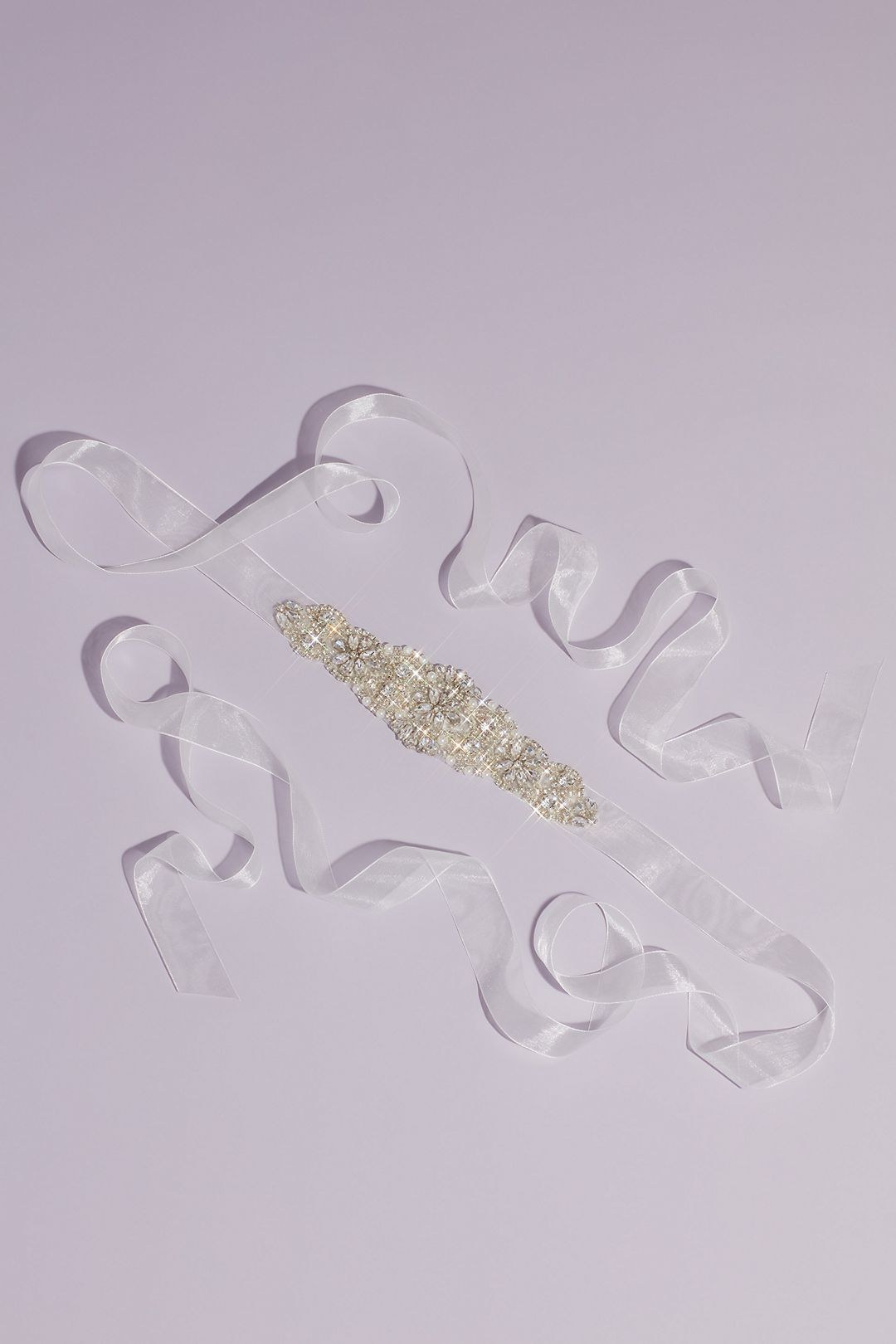 Crystal Burst Sash with Pave and Pearl Accents Image 1