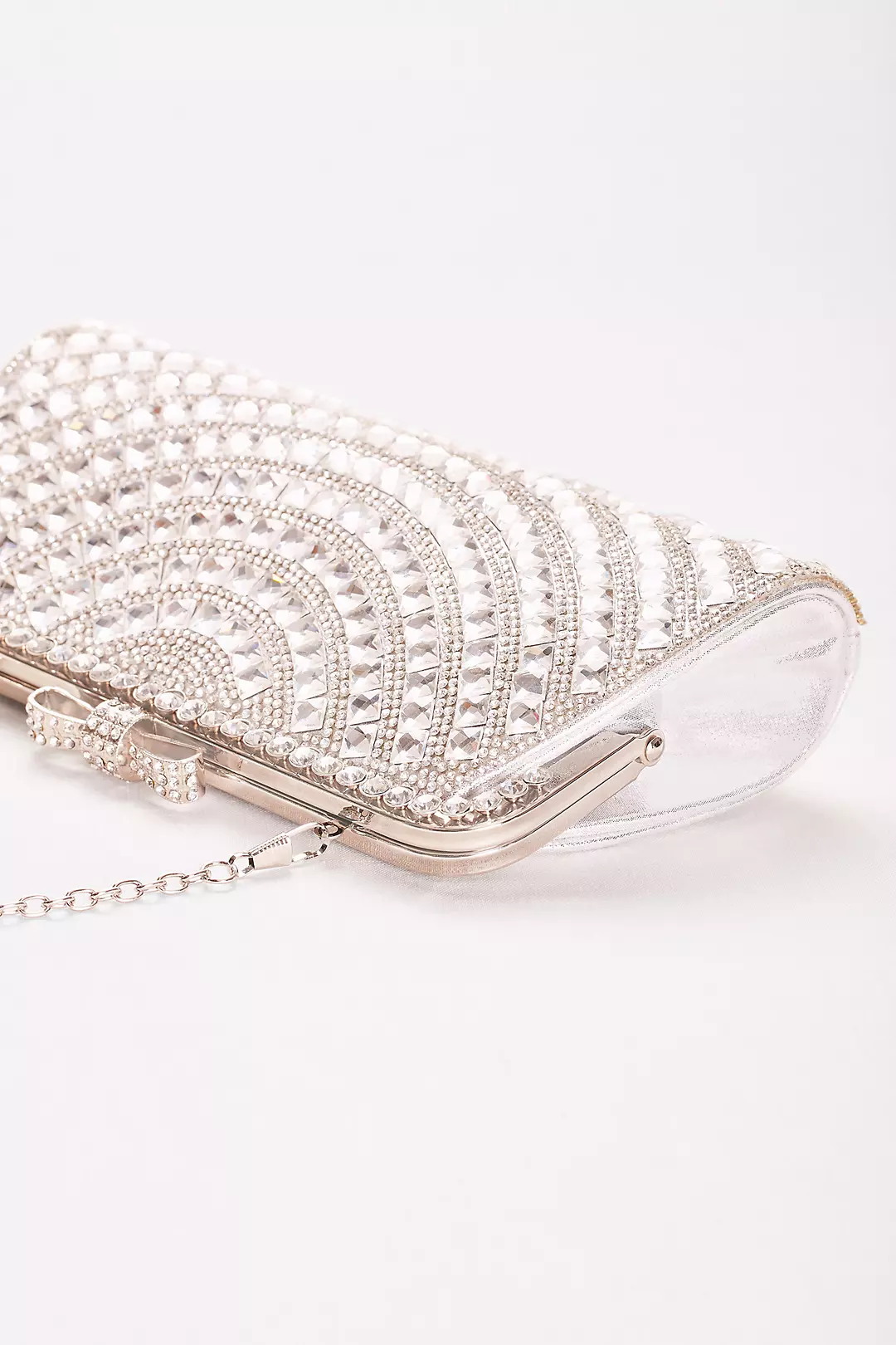 Allover Crystal Bow-Top Clutch Image 2