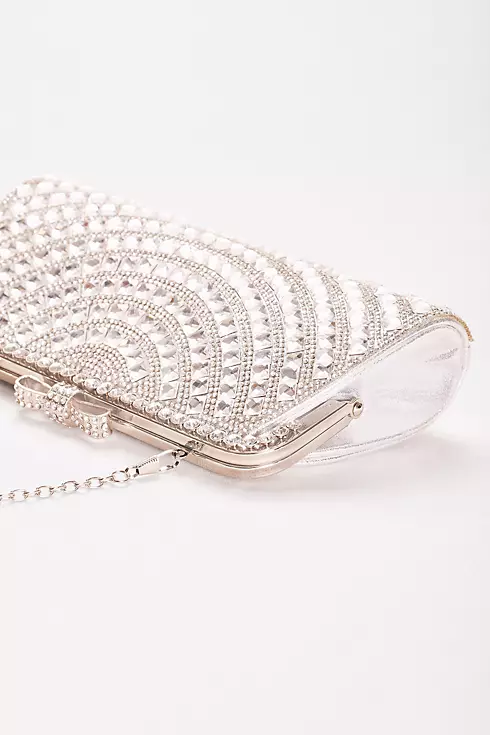 Allover Crystal Bow-Top Clutch Image 2
