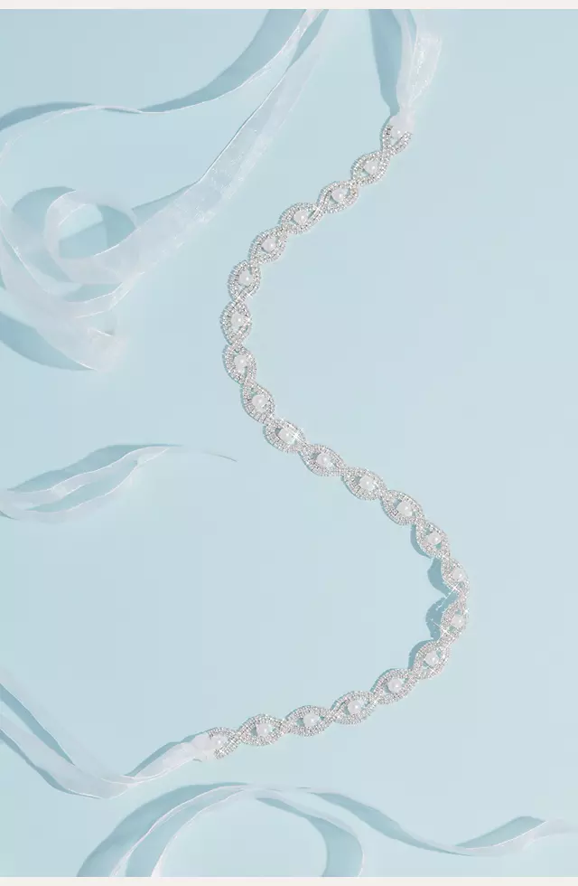 Infinity Loop Crystal Sash with Pearl Accents Image