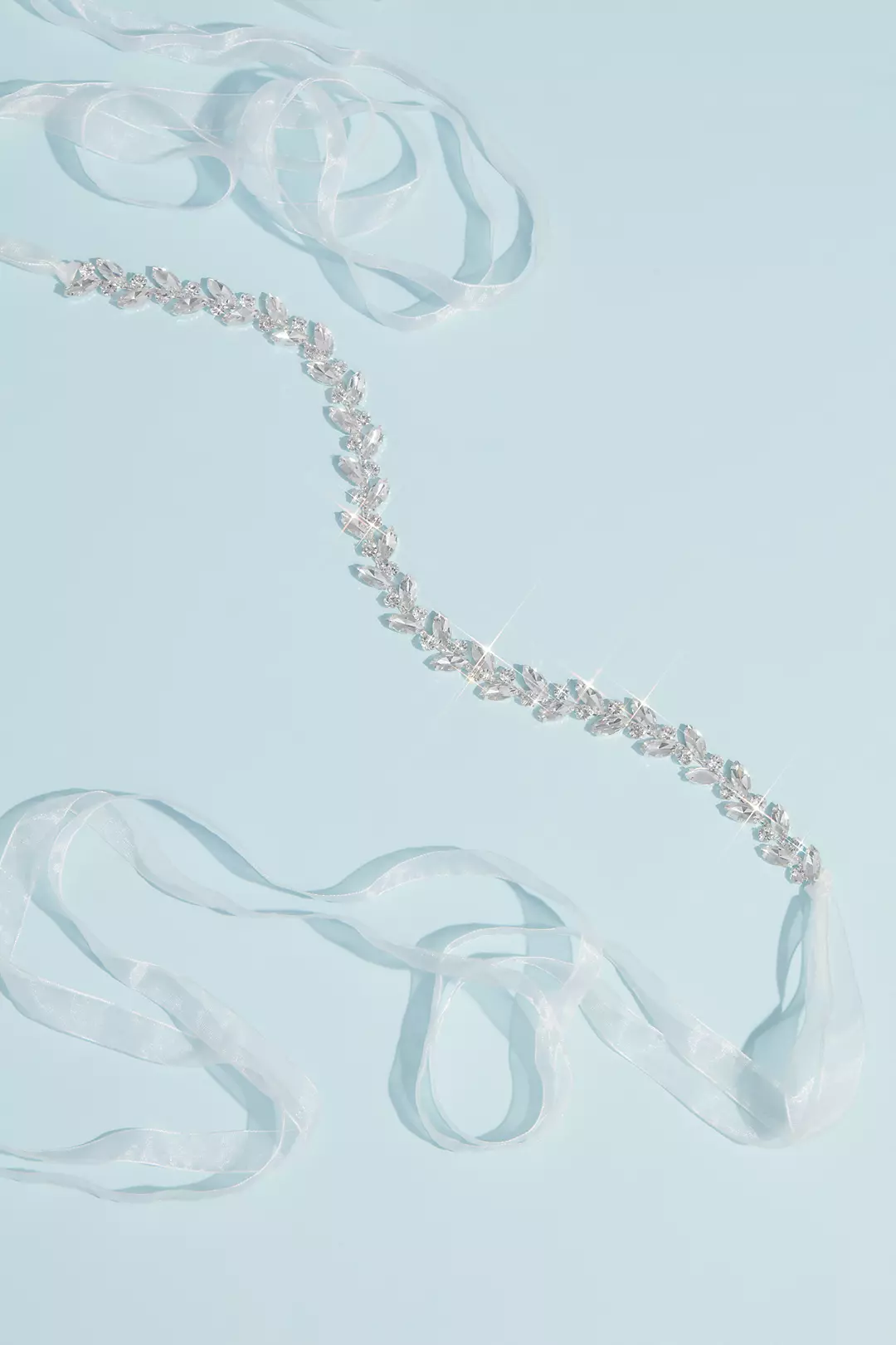 Marquise Cut Crystal and Pearl Leaflet Sash Image 2
