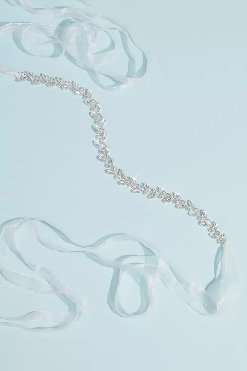 Marquise Cut Crystal and Pearl Leaflet Sash Image 2